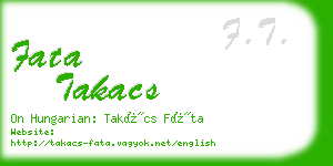 fata takacs business card